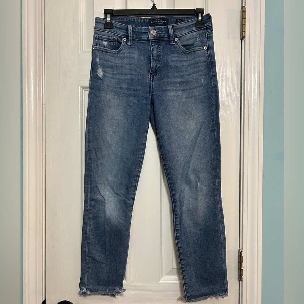 Lucky Brand Dark Blue Ankle Jeans Size 27